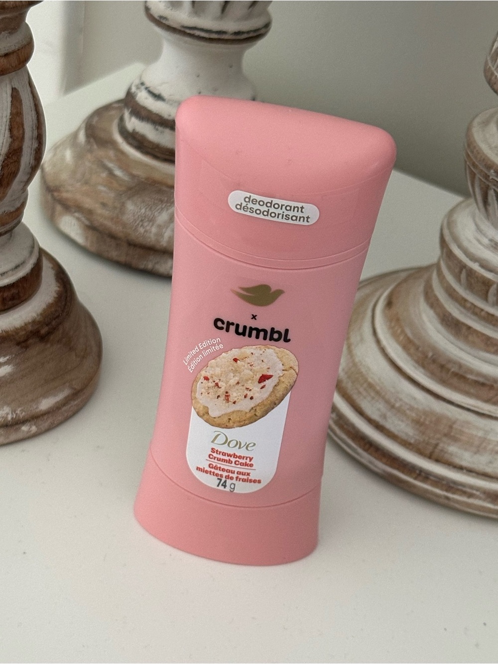 Dove x Crumbl Strawberry Crumb Cake Scent Stick Deodorant - new